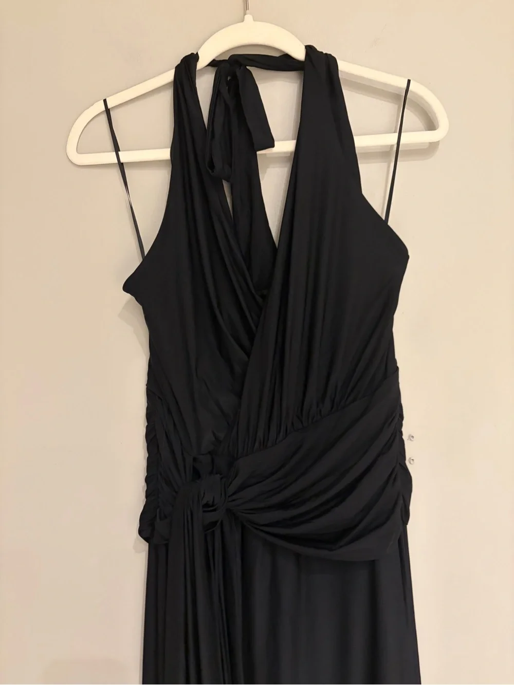 Abercrombie and Fitch Black Halter Wrap Maxi Dress - NWT Size Medium